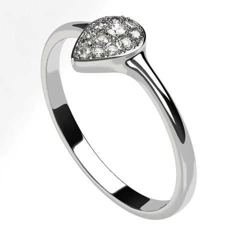 Bague Goutte En Or Pavée De Diamants 5 Bague Goutte En Or Pavée De Diamants – Image 3