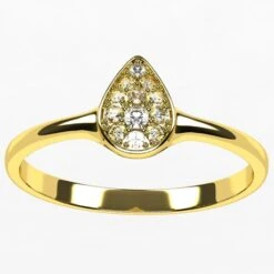 Bague Goutte En Or Pavée De Diamants 13 Bague Goutte En Or Pavée De Diamants -Vivalatina Boutiqe bague goutte diamant 6