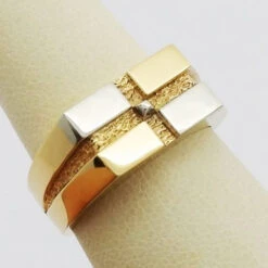Bague Rectangulaire Pour Homme -Vivalatina Boutiqe bague homme deux ors 18k 66ddd49a eb5d 43ed 81d2 6568b9a51238