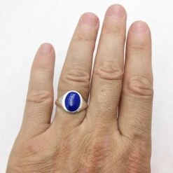 Chevalière Lapis Lazuli Pour Homme -Vivalatina Boutiqe bague lapis lazuli 9