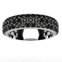 Bague Avec Pavage De Diamants -Vivalatina Boutiqe bague pavage diamants noirs 1