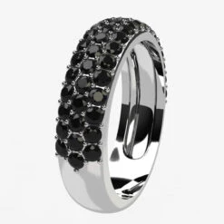 Bague Avec Pavage De Diamants -Vivalatina Boutiqe bague pavage diamants noirs 2