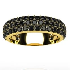 Bague Avec Pavage De Diamants -Vivalatina Boutiqe bague pavage diamants noirs 4