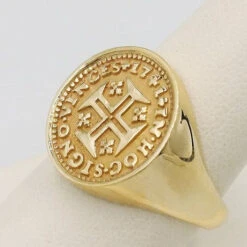 Bague Pièce De Monnaie En Or -Vivalatina Boutiqe bague piece monnaie or 2