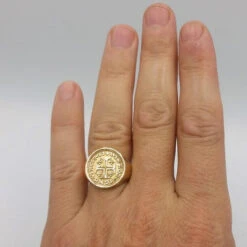 Bague Pièce De Monnaie En Or -Vivalatina Boutiqe bague piece monnaie or 3