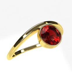 Bague Avec Pierre Semi-Précieuse -Vivalatina Boutiqe bague pierre semi precieuse grenat or jaune 18 carats 3