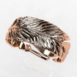 Bague Plume -Vivalatina Boutiqe bague plume femme or 1