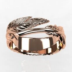 Bague Plume -Vivalatina Boutiqe bague plume femme or 3