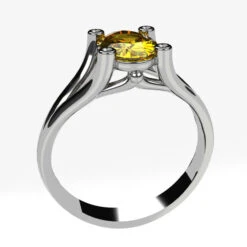 Bague Saphir Jaune -Vivalatina Boutiqe bague saphir jaune or blanc 18 carats 4