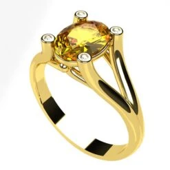 Bague Saphir Jaune