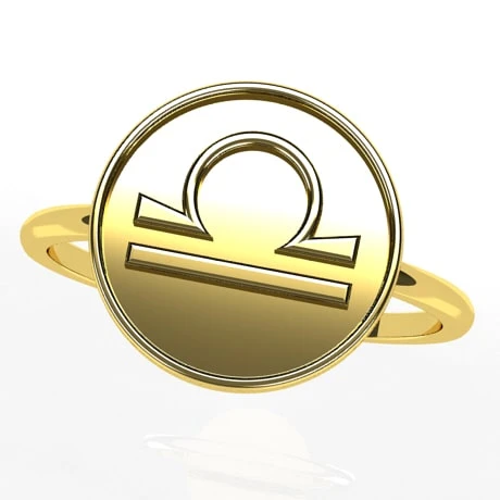 Bague Signe Astrologique Du Zodiaque En Or 4 Bague Signe Astrologique Du Zodiaque En Or – Image 2