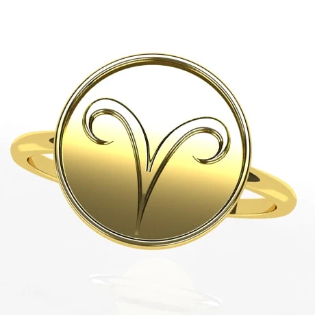 Bague Signe Astrologique Du Zodiaque En Or 6 Bague Signe Astrologique Du Zodiaque En Or – Image 4