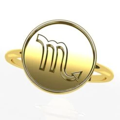 Bague Signe Astrologique Du Zodiaque En Or 37 Bague Signe Astrologique Du Zodiaque En Or -Vivalatina Boutiqe bague signe astrologique scorpion 2