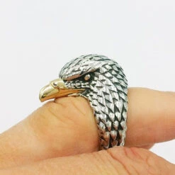 Bague Tête D'aigle -Vivalatina Boutiqe bague tete aigleor argent 9 Copy