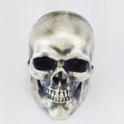 Grosse Bague Tête De Mort En Argent -Vivalatina Boutiqe bague tete de mort argent pour homme 14 Copy