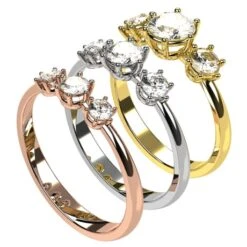 Bague Trilogie De Diamants -Vivalatina Boutiqe bague trilogie diamants 4mm 16