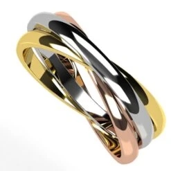 Bague 3 Anneaux Entrelacés -Vivalatina Boutiqe bague trinity 3 anneaux or 1