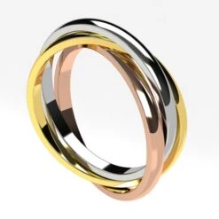 Bague 3 Anneaux Entrelacés -Vivalatina Boutiqe bague trinity 3 anneaux or 4