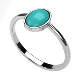 Fine Bague Turquoise En Or Pour Femme -Vivalatina Boutiqe bague turquoise or blanc 18 carats