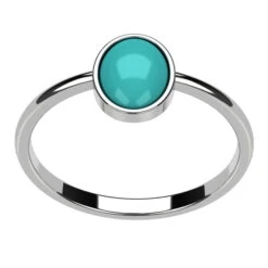 Fine Bague Turquoise En Or Pour Femme -Vivalatina Boutiqe bague turquoise or blanc 18 carats 2