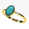 Fine Bague Turquoise En Or Pour Femme -Vivalatina Boutiqe bague turquoise or jaune 18 carats 6