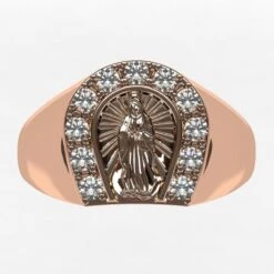 Bague Vierge Marie En Or 26 Bague Vierge Marie En Or -Vivalatina Boutiqe bague vierge or rose 18 carats 3