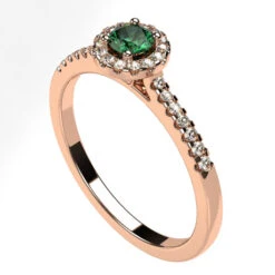 Bague Alexandrite Pour Femme Avec Halo De Diamants -Vivalatina Boutiqe baguealexandriteorrose18carats