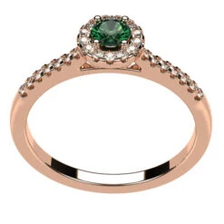 Bague Alexandrite Pour Femme Avec Halo De Diamants -Vivalatina Boutiqe baguealexandriteorrose18carats2