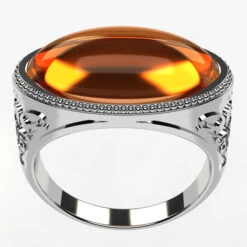 Bague Ambre Pour Homme