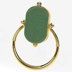Bague Égyptienne Intaille Ancienne Pour Femme -Vivalatina Boutiqe bagueancienneintailleagatheverteorjaune18carats5