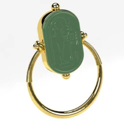Bague Égyptienne Intaille Ancienne Pour Femme -Vivalatina Boutiqe bagueancienneintailleagatheverteorjaune18carats6