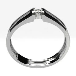 Bague Diamant Solitaire Moderne -Vivalatina Boutiqe baguediamantsolitairemoderneorblanc18carats 1