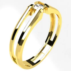 Bague Diamant Solitaire Moderne -Vivalatina Boutiqe baguediamantsolitairemoderneorjaune18carats 2