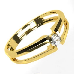 Bague Diamant Solitaire Moderne -Vivalatina Boutiqe baguediamantsolitairemoderneorjaune18carats 4