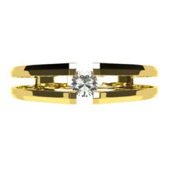 Bague Diamant Solitaire Moderne -Vivalatina Boutiqe baguediamantsolitairemoderneorjaune18carats 5