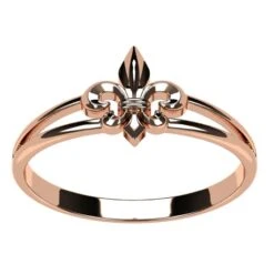 Bague Fleur De Lys Pour Femme -Vivalatina Boutiqe baguefleurdelysorrose18carats2 min