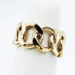 Bague Maille Gourmette En Or