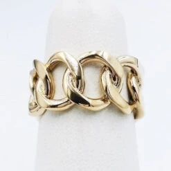 Bague Maille Gourmette En Or -Vivalatina Boutiqe baguemaillegourmetteorjaune18carats 6