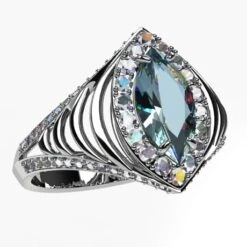 Bague Marquise 33 Bague Marquise -Vivalatina Boutiqe baguemarquiseaiguemarineorblanc18carats3 min