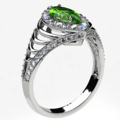 Bague Marquise 29 Bague Marquise -Vivalatina Boutiqe baguemarquiseperidotorblanc18carats2