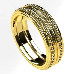 Bague Médievale -Vivalatina Boutiqe baguemedievaleallianceorjaune18carats
