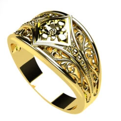 Bague Médievale -Vivalatina Boutiqe baguemedievalechevaliereorjaune18carats