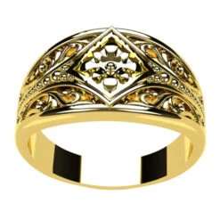 Bague Médievale -Vivalatina Boutiqe baguemedievalechevaliereorjaune18carats2