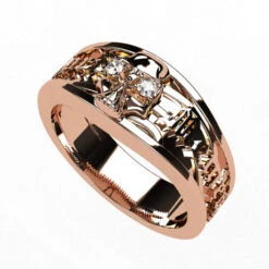 Bague Memento Mori 26 Bague Memento Mori -Vivalatina Boutiqe baguemementomoriorrosezircon