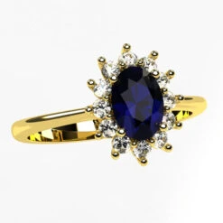 Bague Pompadour Avec Pierre De Saphir Bleu -Vivalatina Boutiqe baguepompadoursaphirorjaune18carats4