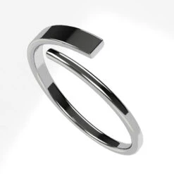Bague Simple En Or 20 Bague Simple En Or -Vivalatina Boutiqe baguesimpleenorblanc18carats 2