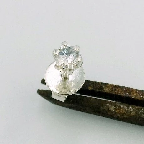 Boucle D'Oreille Clou Diamant 4 Boucle D'Oreille Clou Diamant – Image 2