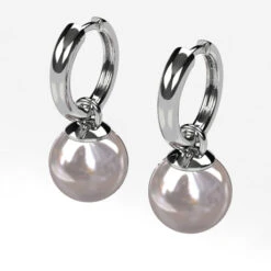 Boucles D'Oreilles En Or Avec De Grosses Perles Blanches 10 Mm -Vivalatina Boutiqe bouclesoreillesgrosseperleorblanc18carats