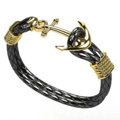 Bracelet Ancre De Marine Pour Homme -Vivalatina Boutiqe bracelet ancre pour homme en or 1 Copy