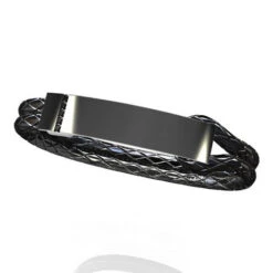 Bracelet Pour Homme En Cuir Et Or -Vivalatina Boutiqe bracelet homme cuir et or blanc 18 carats 5